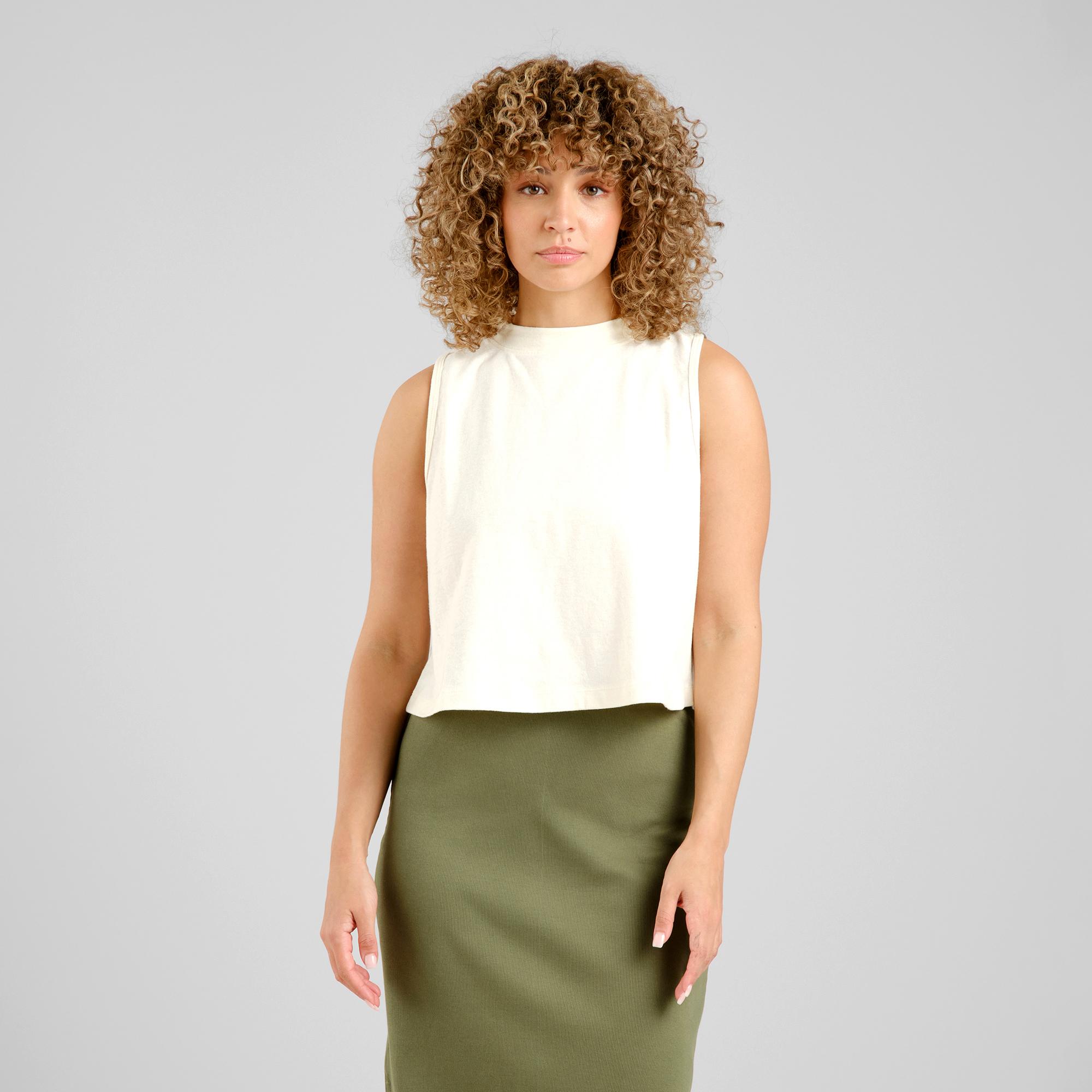 Dedicated Namsos Hemp Off-White Top Damen weiß
